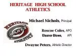 HERITAGE HIGH SCHOOL ATHLETICS - slide 1