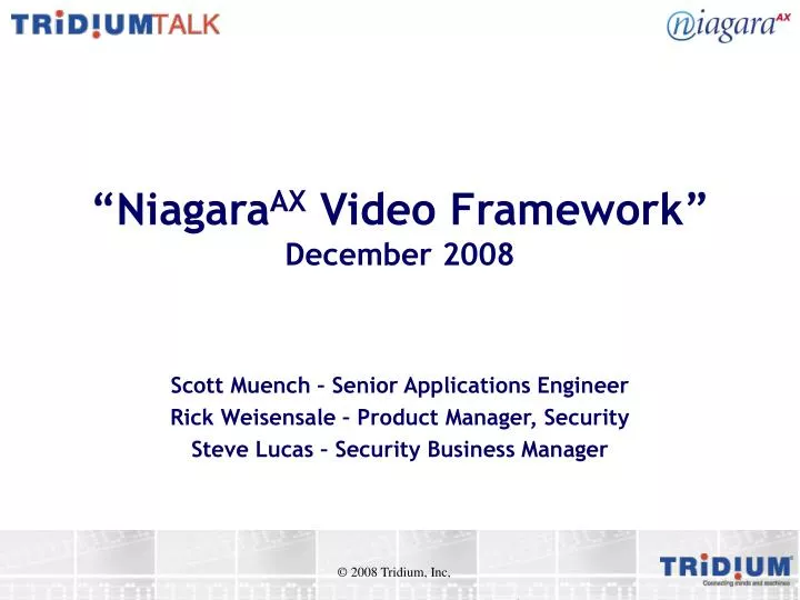 niagara ax video framework december 2008