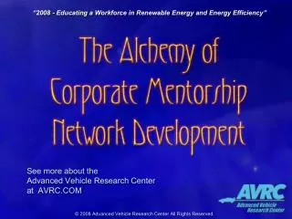 “2008 - Educating a Workforce in Renewable Energy and Energy Efficiency”