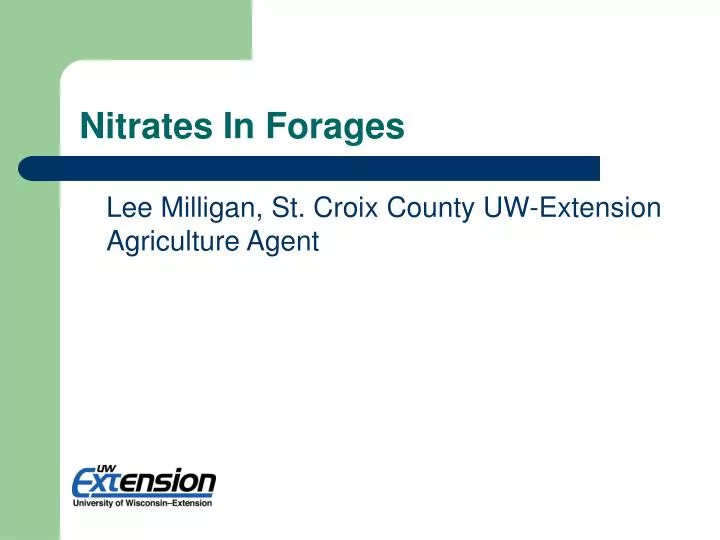 nitrates in forages