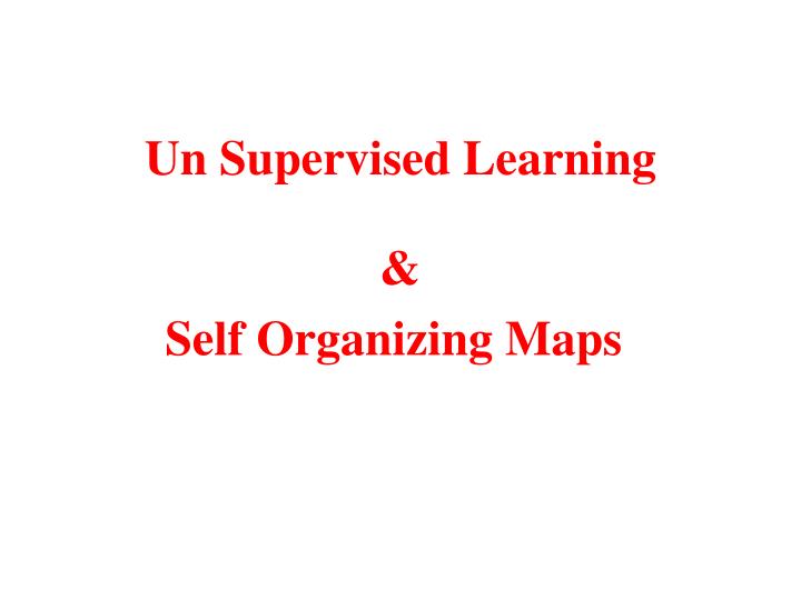 un supervised learning