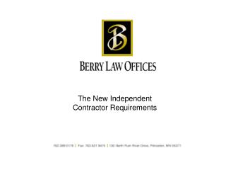 The New Independent Contractor Requirements
