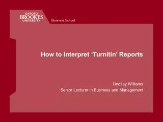 How to Interpret ‘Turnitin’ Reports