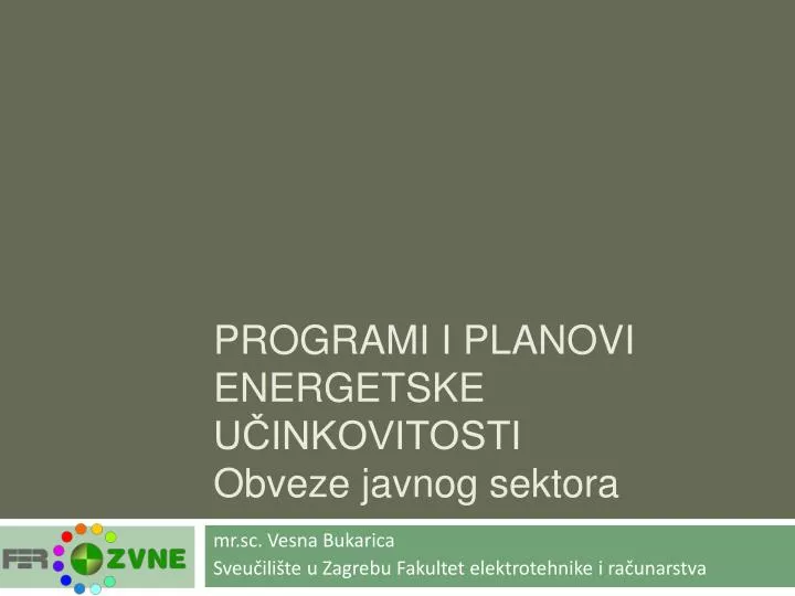 programi i planovi energetske u inkovitosti obveze javnog sektora