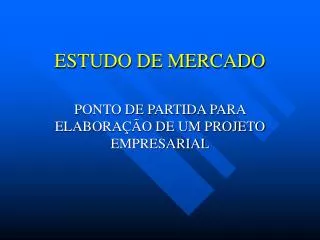 estudo de mercado