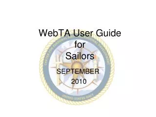 WebTA User Guide for Sailors