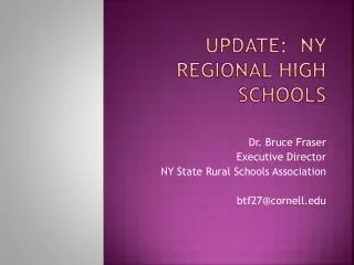 Update: NY Regional High Schools