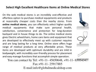 Medical Stores - Online Medical Products - Medical Shop