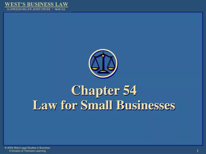 chapter 54 law for small businesses