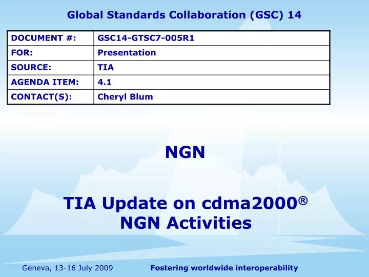 tia update on cdma2000 ngn activities