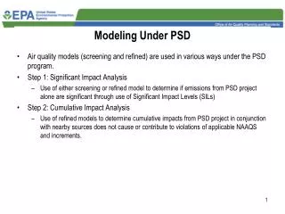 Modeling Under PSD