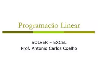 programa o linear