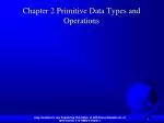 Chapter 2 Primitive Data Types and Operations - slide 1