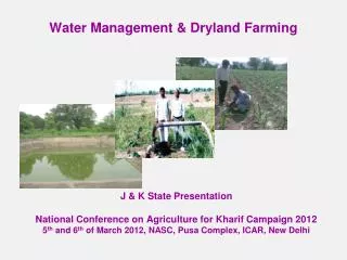 Water Management &amp; Dryland Farming
