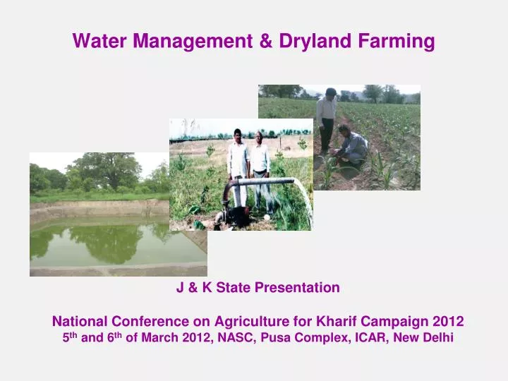 water management dryland farming