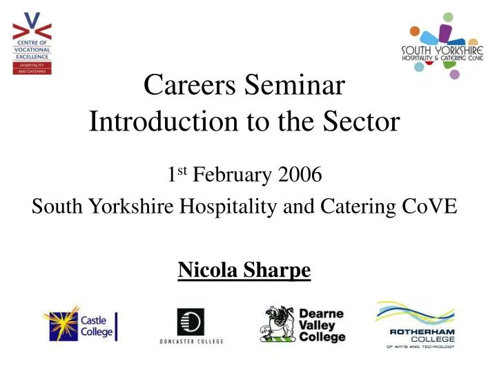 careers seminar introduction to the sector
