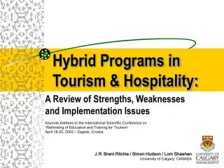 Hybrid Programs in Tourism &amp; Hospitality: