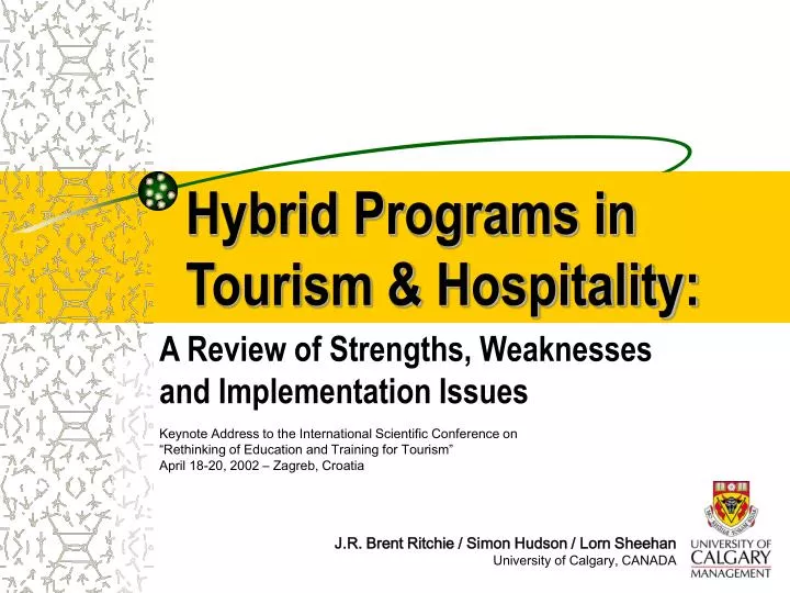 hybrid programs in tourism hospitality