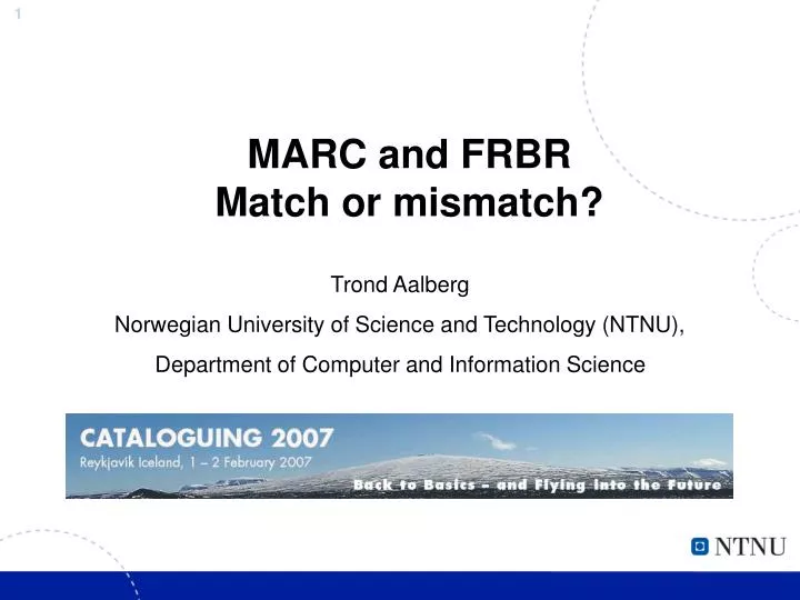 marc and frbr match or mismatch