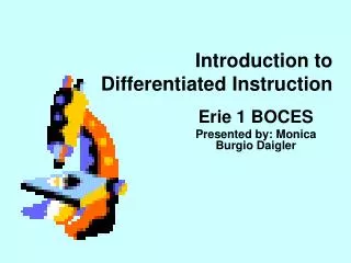 Introduction to Differentiated Instruction