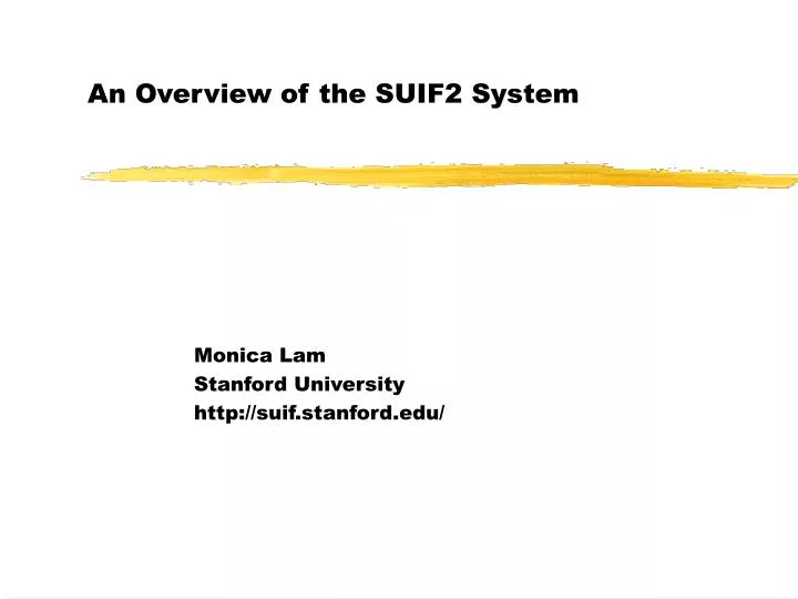 an overview of the suif2 system