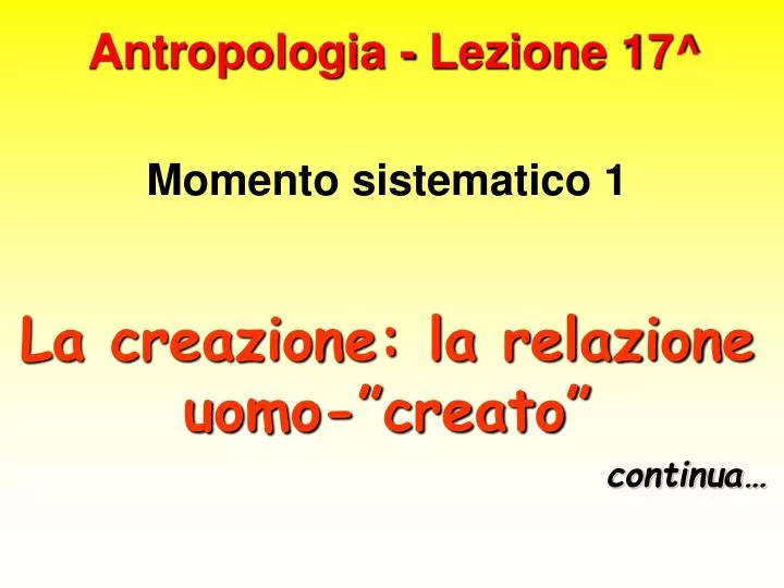 antropologia lezione 17