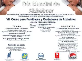 VII Curso para Familiares y Cuidadores de Alzheimer