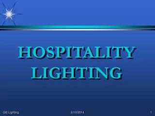 HOSPITALITY LIGHTING