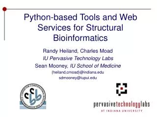 Python-based Tools and Web Services for Structural Bioinformatics