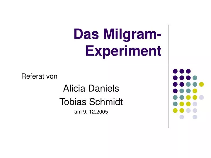 das milgram experiment