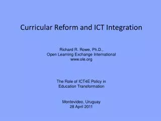 Curricular Reform and ICT Integration