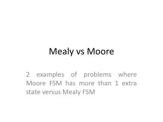 Mealy vs Moore