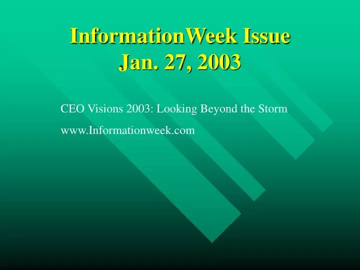 informationweek issue jan 27 2003