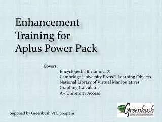Enhancement Training for Aplus Power Pack