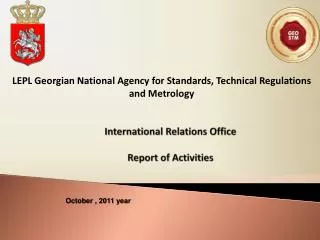 International Relations Office Report of Activities