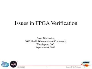Issues in FPGA Verification