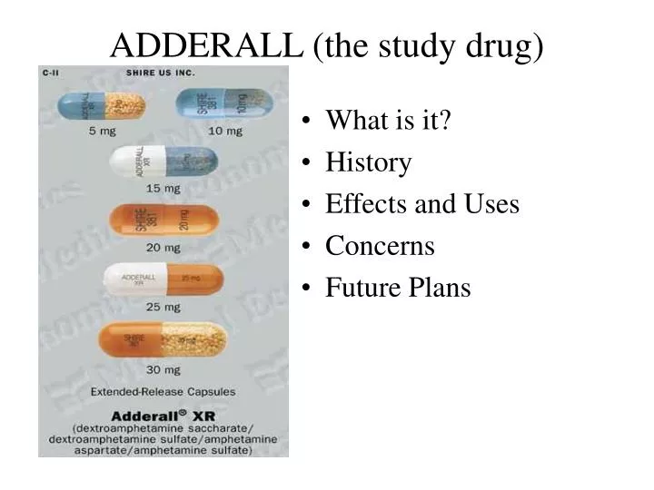 adderall the study drug