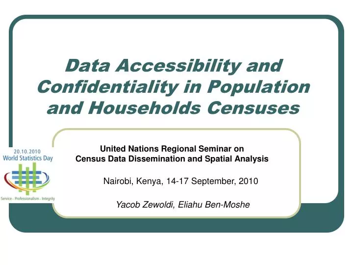 data accessibility and confidentiality in population and households censuses