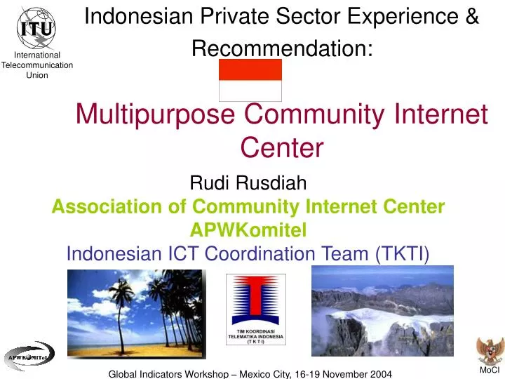 indonesian private sector experience recommendation multipurpose community internet center