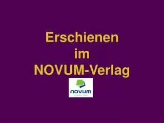Erschienen im NOVUM-Verlag