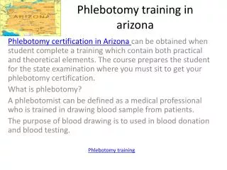 Phlebotomy training in arizona - Phlebotomy Certification