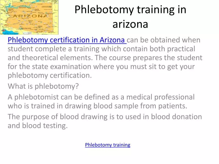 phlebotomy training in arizona
