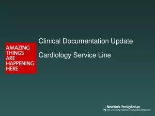 Clinical Documentation Update Cardiology Service Line
