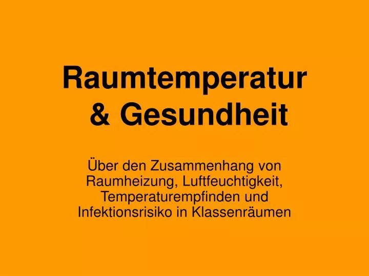 raumtemperatur gesundheit