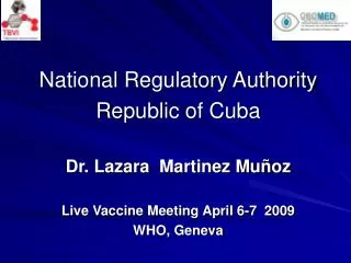 National Regulatory Authority Republic of Cuba