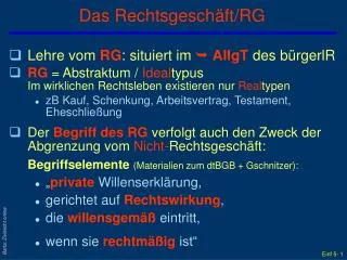 das rechtsgesch ft rg