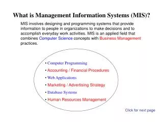 What is Management Information Systems (MIS)?
