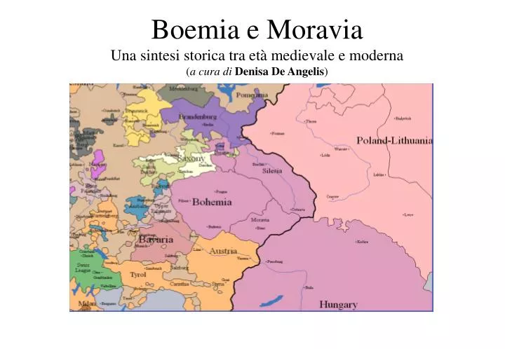 boemia e moravia una sintesi storica tra et medievale e moderna a cura di denisa de angelis