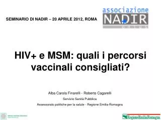 HIV+ e MSM: quali i percorsi vaccinali consigliati?