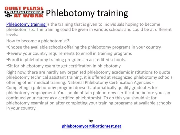 phlebotomy training